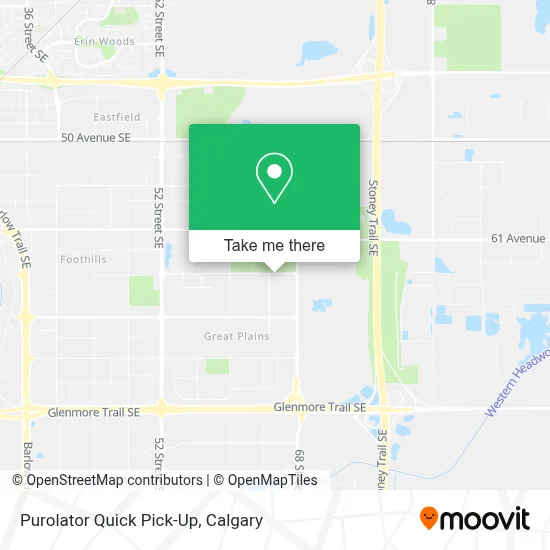 Purolator Quick Pick-Up map