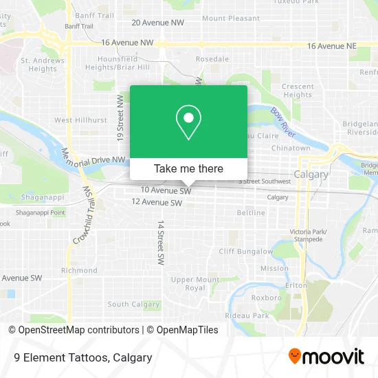 9 Element Tattoos map