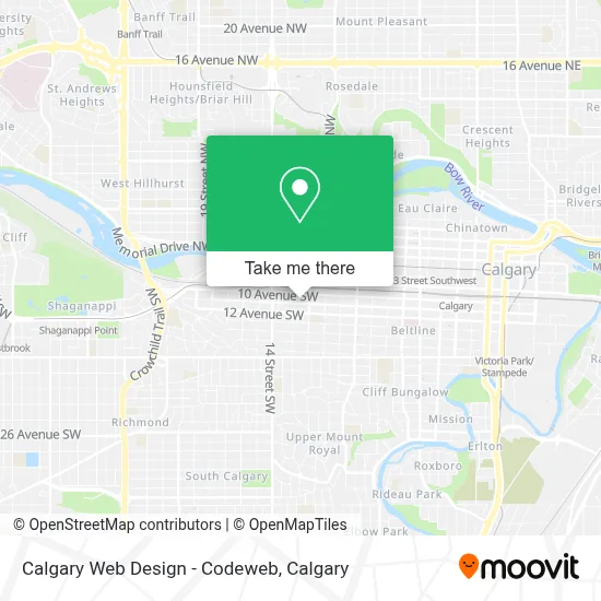 Calgary Web Design - Codeweb map