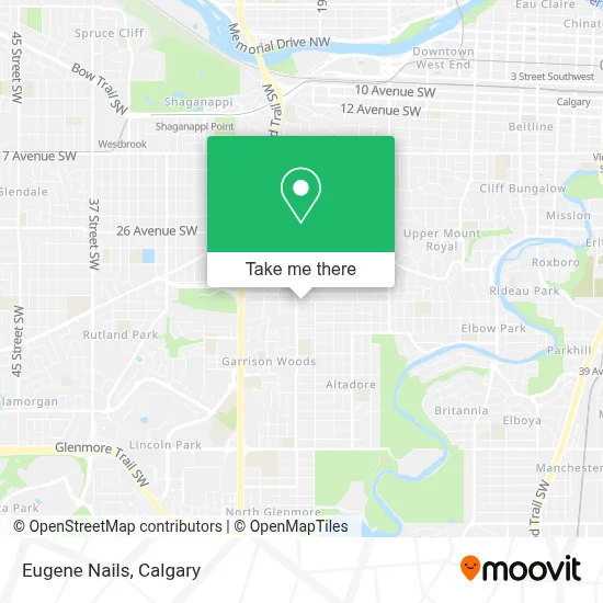 Eugene Nails map