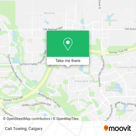 Call Towing map