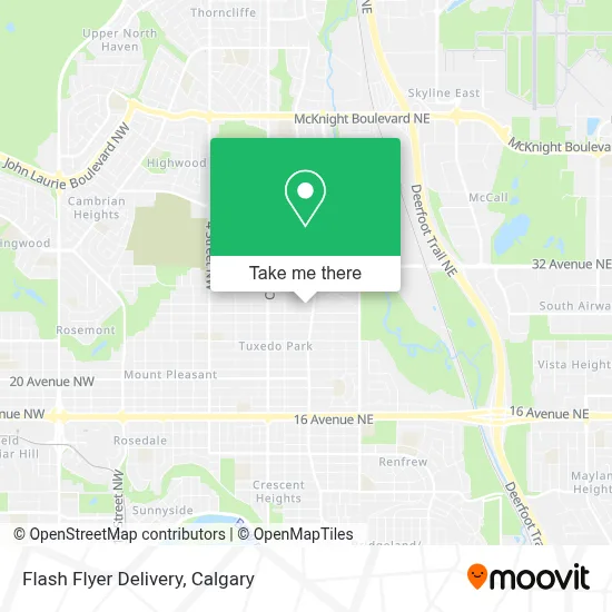 Flash Flyer Delivery map