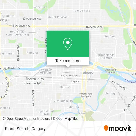 Planit Search map