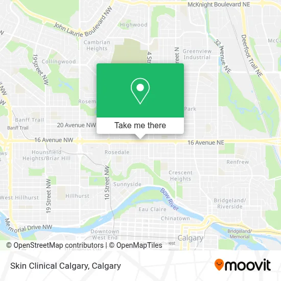 Skin Clinical Calgary map