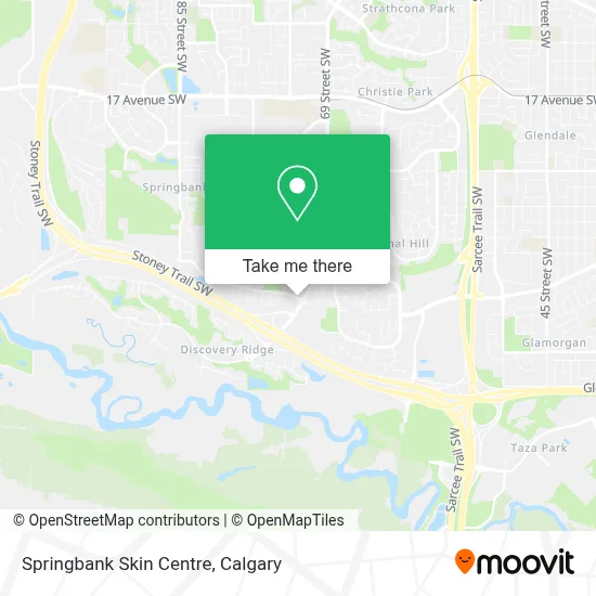 Springbank Skin Centre map