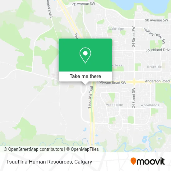 Tsuut'Ina Human Resources map
