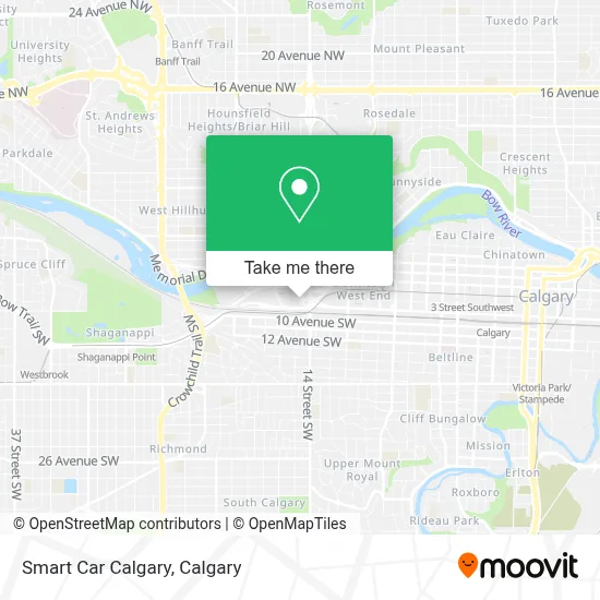 Smart Car Calgary map