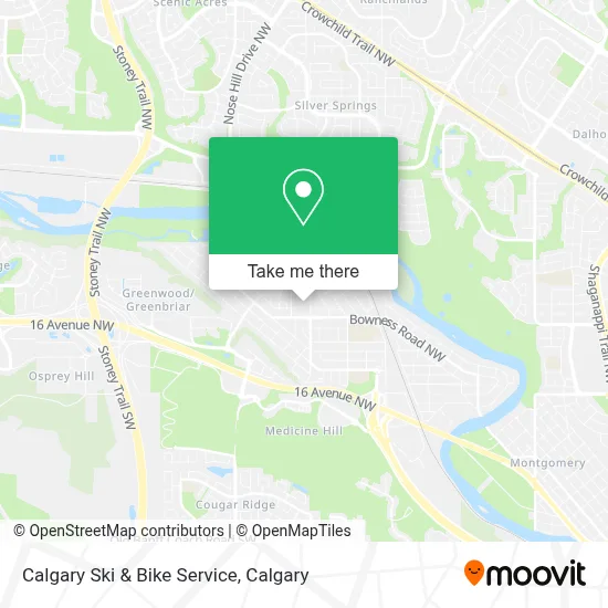 Calgary Ski & Bike Service map