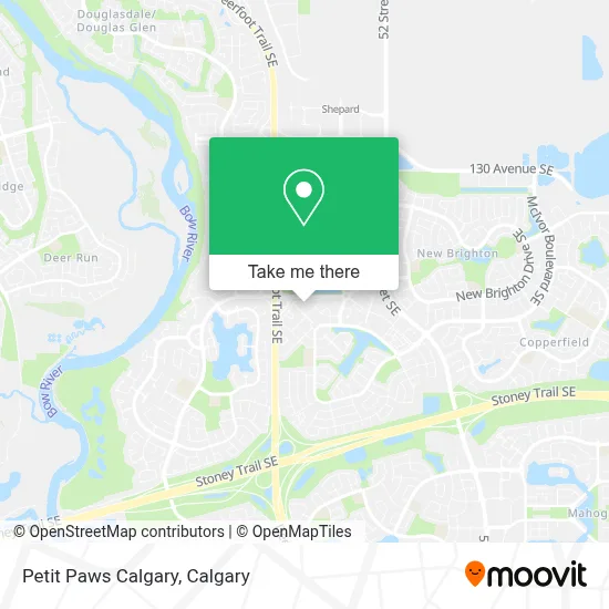Petit Paws Calgary map