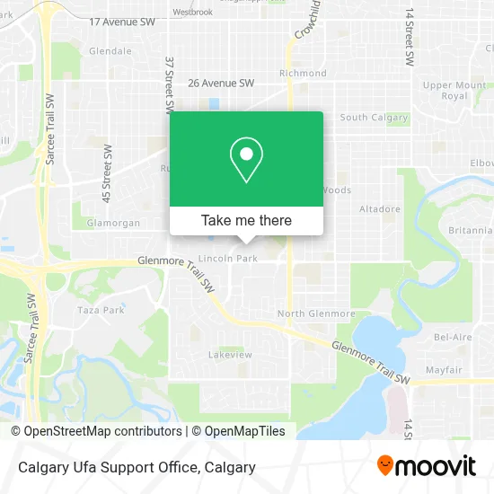 Calgary Ufa Support Office map