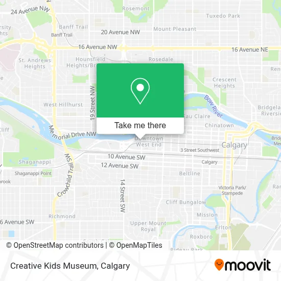 Creative Kids Museum map