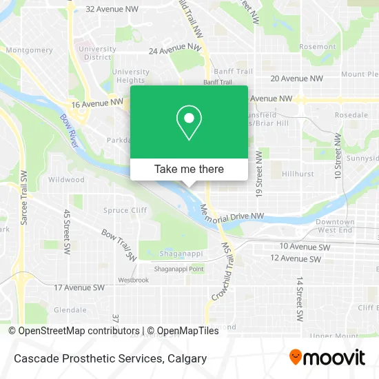 Cascade Prosthetic Services map