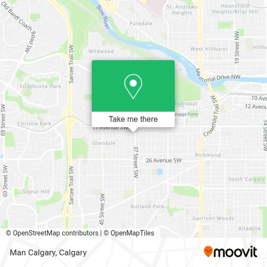 Man Calgary map
