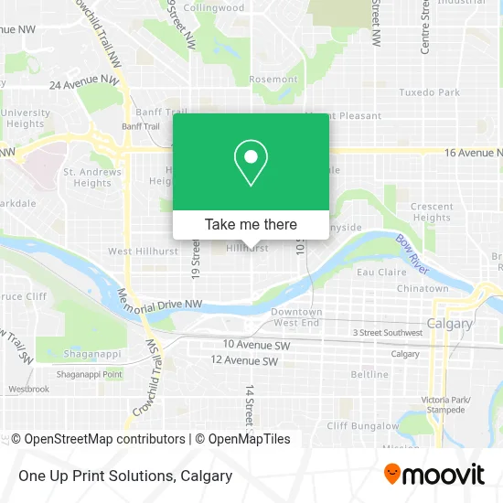 One Up Print Solutions map