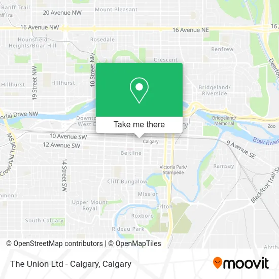 The Union Ltd - Calgary map