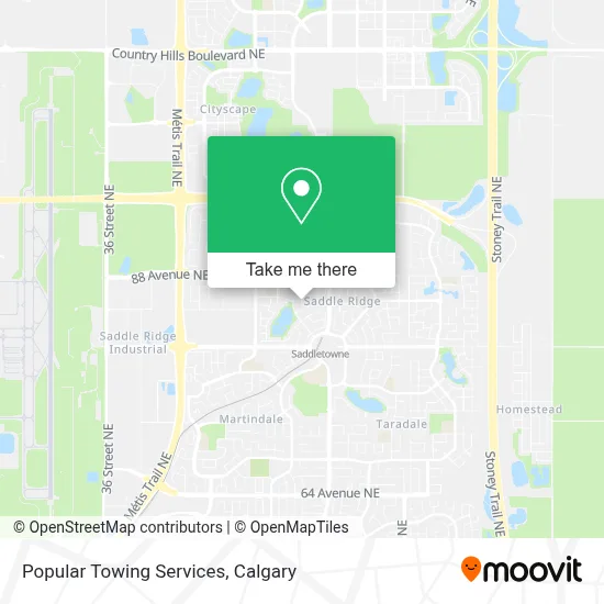 Popular Towing Services map