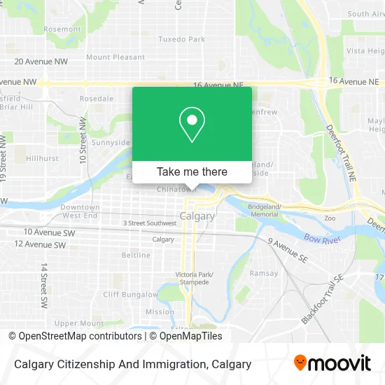Calgary Citizenship And Immigration map