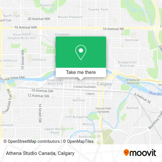 Athena Studio Canada map