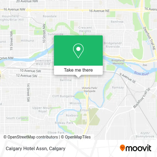 Calgary Hotel Assn map