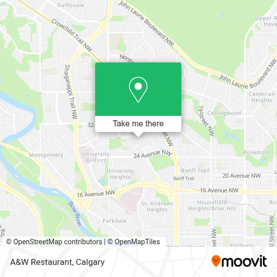 A&W Restaurant map