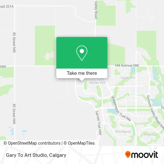 Gary To Art Studio map