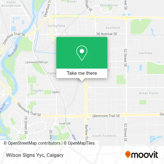 Wilson Signs Yyc map
