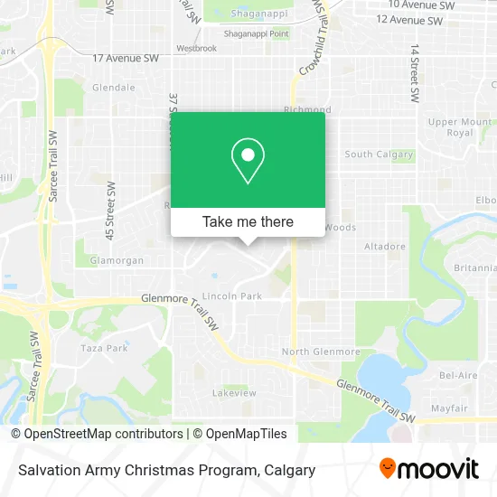 Salvation Army Christmas Program map