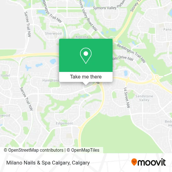 Milano Nails & Spa Calgary map