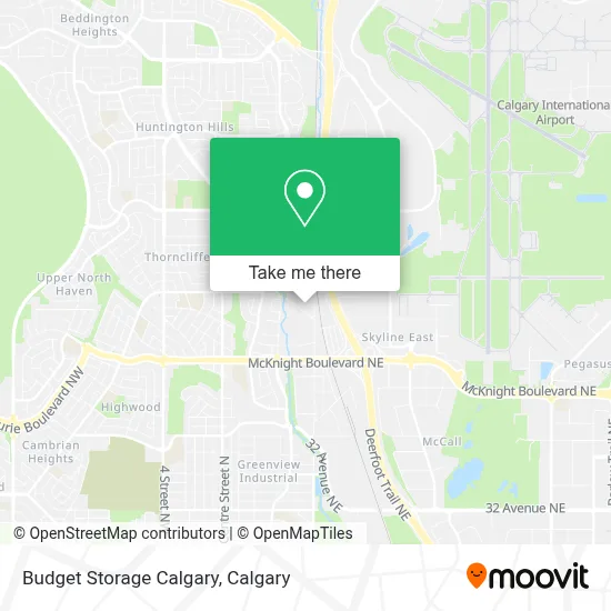Budget Storage Calgary map