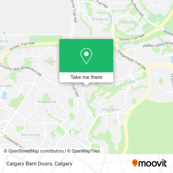 Calgary Barn Doors map