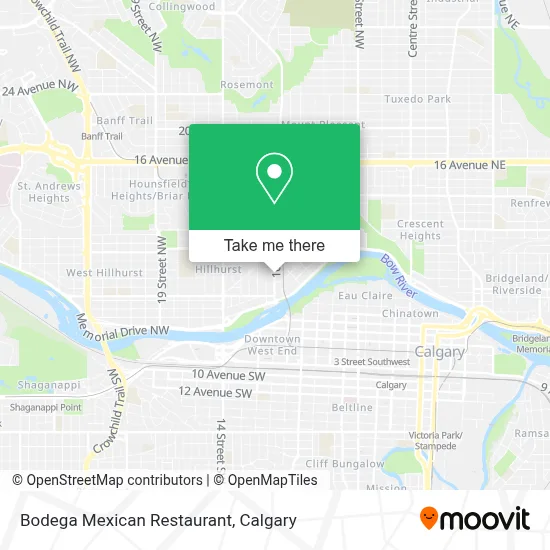 Bodega Mexican Restaurant map