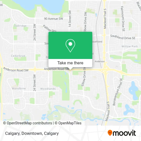 Calgary, Downtown map