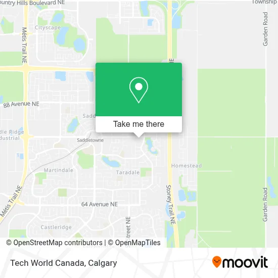Tech World Canada map