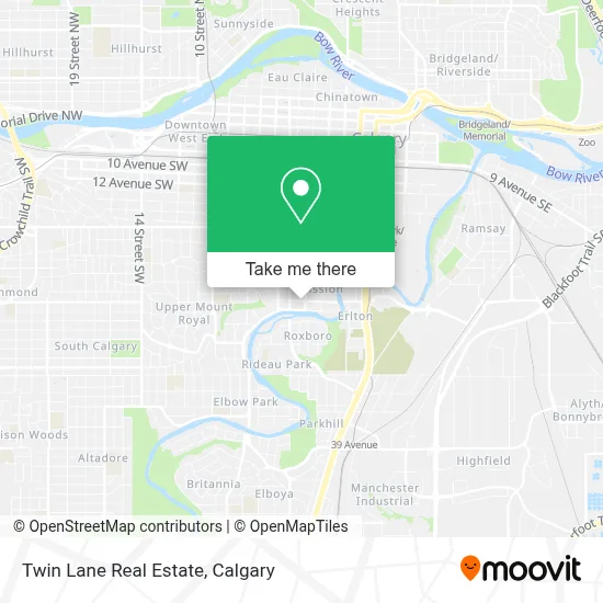 Twin Lane Real Estate map
