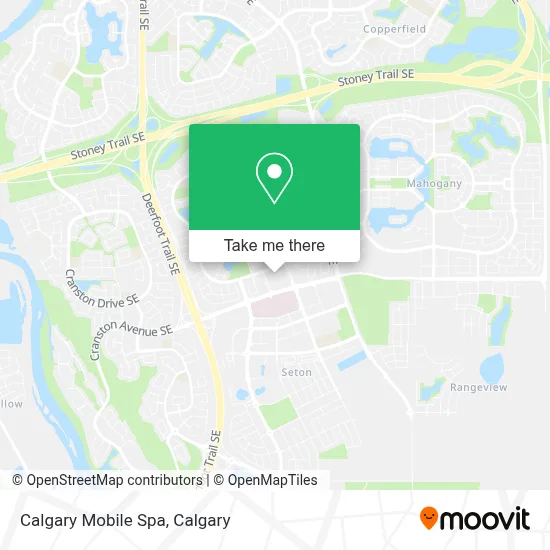 Calgary Mobile Spa map