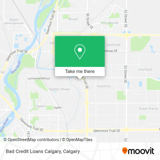 Bad Credit Loans Calgary map