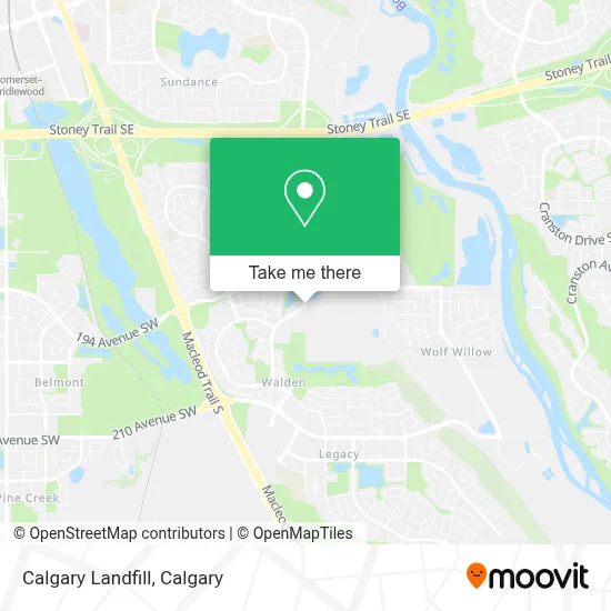 Calgary Landfill map