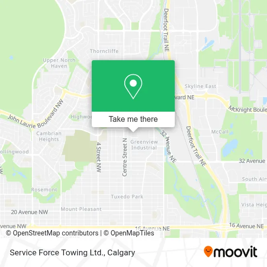 Service Force Towing Ltd. map