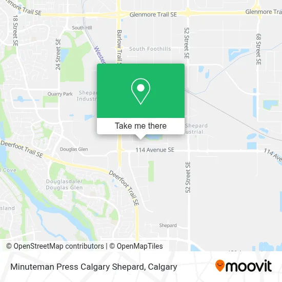 Minuteman Press Calgary Shepard map