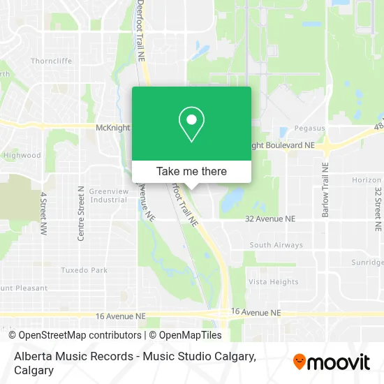 Alberta Music Records - Music Studio Calgary map