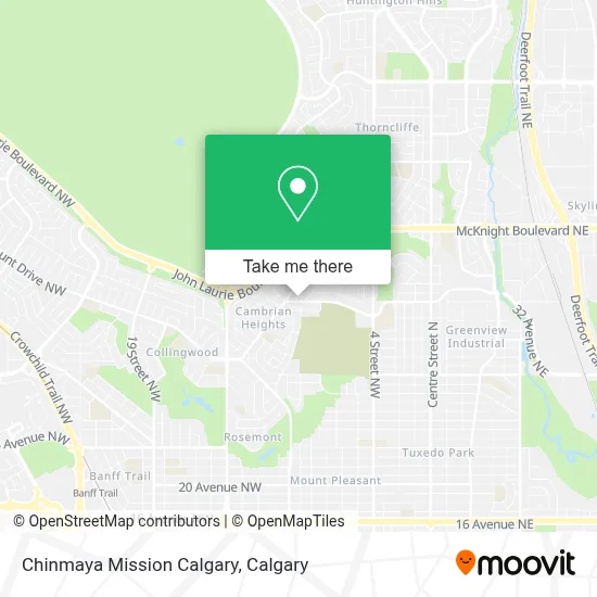 Chinmaya Mission Calgary map