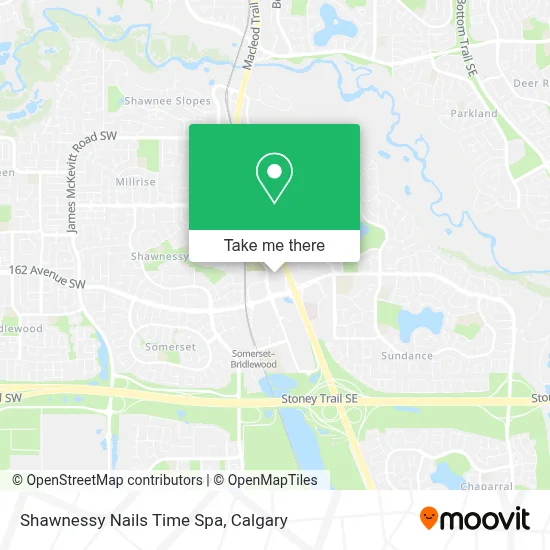 Shawnessy Nails Time Spa map