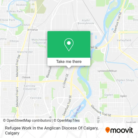 Refugee Work In the Anglican Diocese Of Calgary map