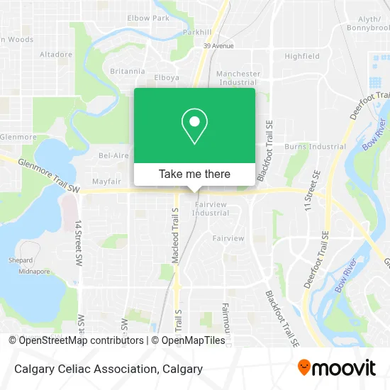 Calgary Celiac Association map