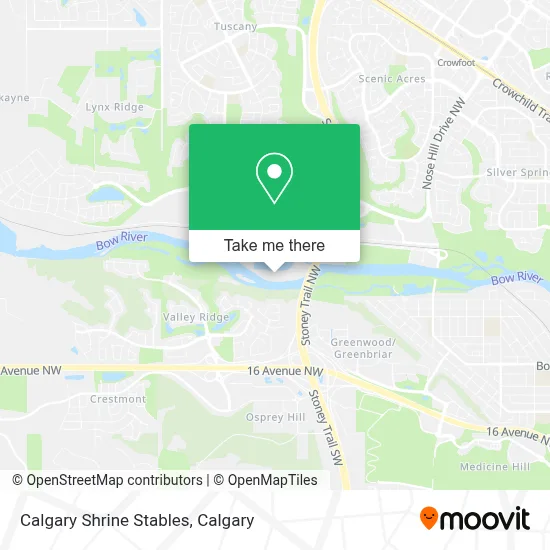 Calgary Shrine Stables map