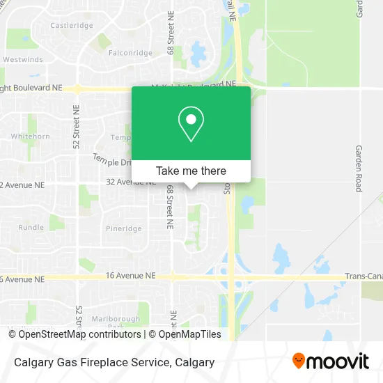 Calgary Gas Fireplace Service map