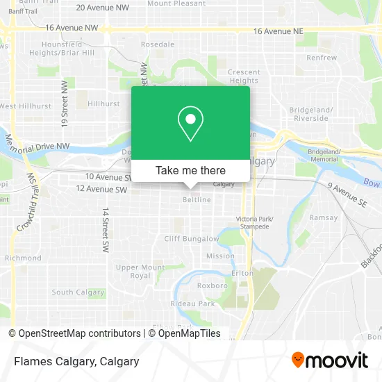 Flames Calgary map
