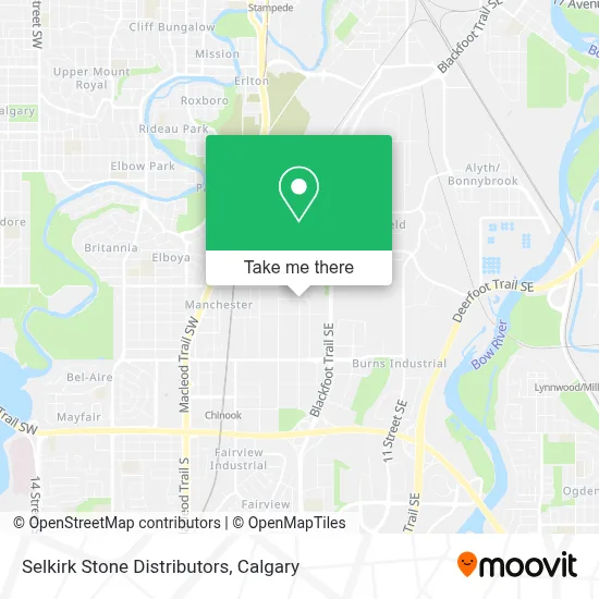Selkirk Stone Distributors map