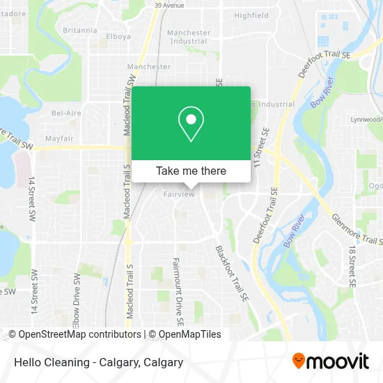 Hello Cleaning - Calgary map