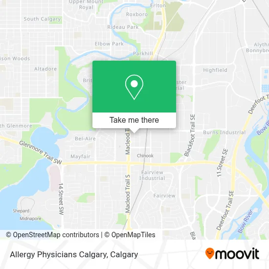 Allergy Physicians Calgary map